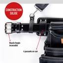 Pro M12, Sac à outils complet avec ceinture, bretelles et poches.