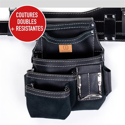 Pro M12, Sac à outils complet avec ceinture, bretelles et poches.