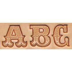 Alphabet artistique en cuir Craftool 3/4"(19mm), Tandy Leather.