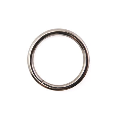 Anneau rond soudé,Nickel, 1-1/2" #5/4.5-5mm