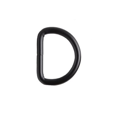 D-ring 11/4 matte black pkg/6