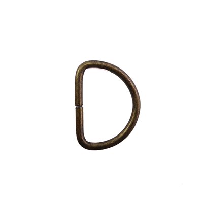 Anneau en D 1-1/2 or antique fort