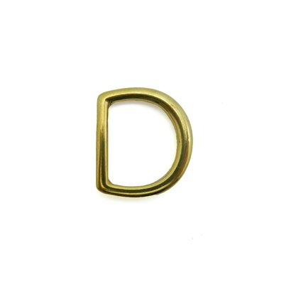 Cast D-ring 1 brass/brass