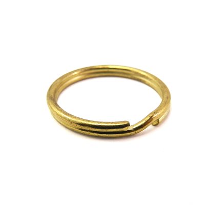 Gold p-key ring 28mm ext (15/16int) (100)