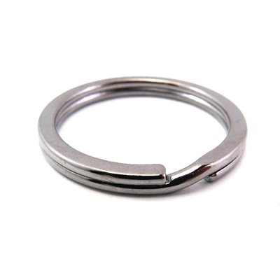 Anneau porte-clefs plat 32mm nickel (100)