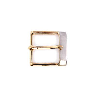 Buckle 1 1/8 twotone, nickelgold 