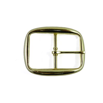 1" 1/4 double shiny gold plated buckle 