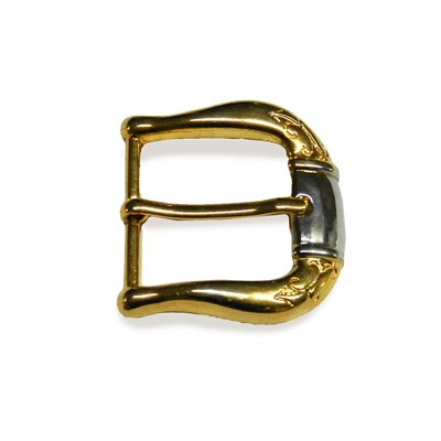 11/8 simple gold and nickel buckle 