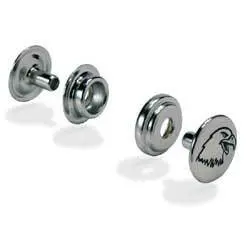 Boutons tête aigle nickel plated (10)