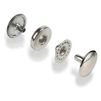 Boutons à gants 10mm plaqué nickel(10)