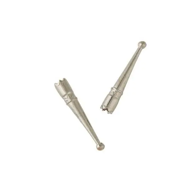 Embout long bolo cordon à coller 1-9/16 nickel plaqué.