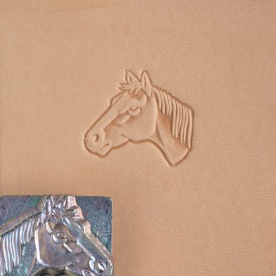 3-D Left Horse Head Print