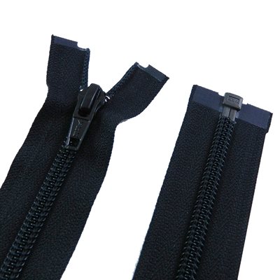 YKK #RT10 #5C auto zipper, 36 separable, black.