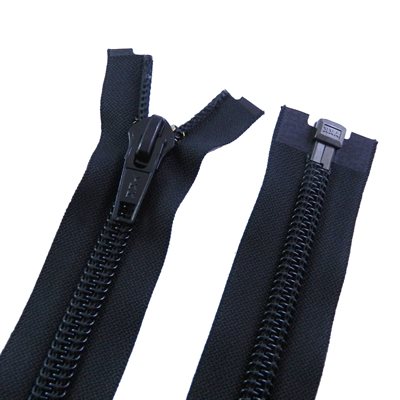 YKK #RT25 #10C, 36 separable, black auto zipper.