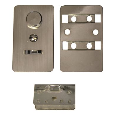 Nickel bag clasp 1Lx1-3/4H.