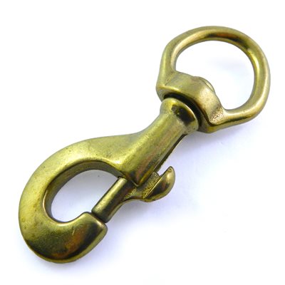 1x3-1/4 strong rotating round brass carabiner.