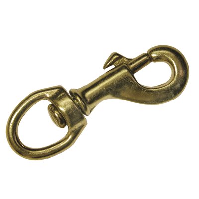 Carabiner 1/2 x 3 strong rotating round brass