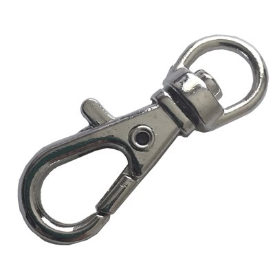 Carabiner 1/4x 1-1/4 (32x5mm) rotating nickel 