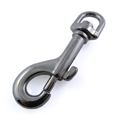 3/8x3 strong rotating round nickel carabiner 