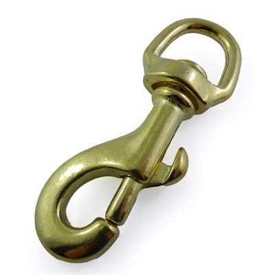 5/8x3-1/4 strong rotating round brass carabiner.