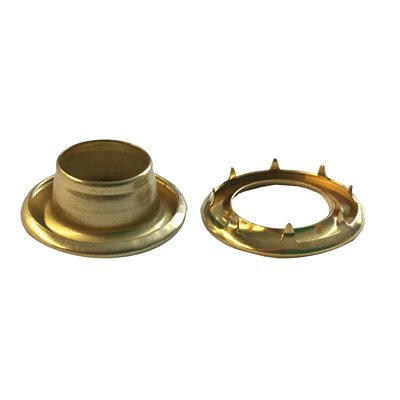 Eyelet+Washer #0 spur claw 5/16 brass gold 