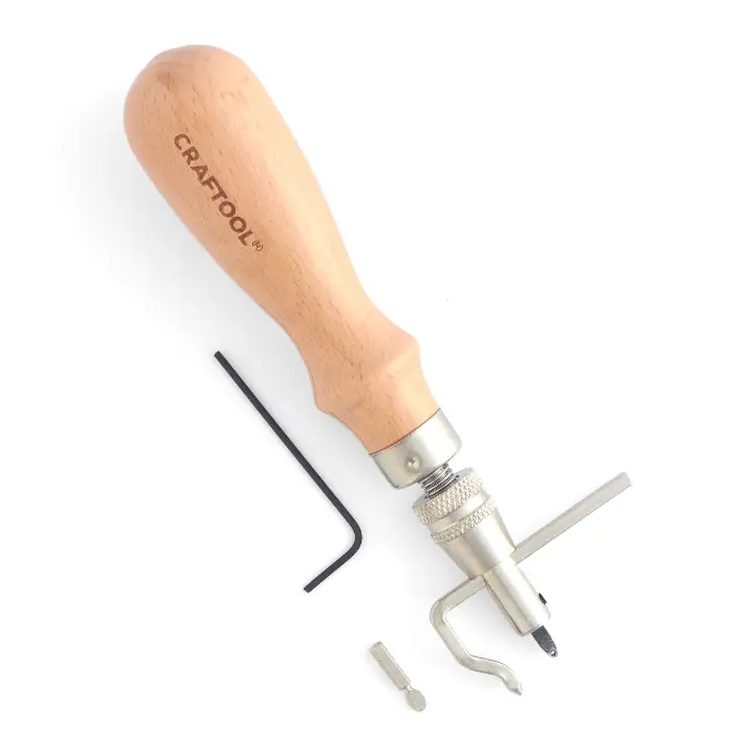 Grooving tool with adjustable Deluxe guide, Tandy Leather.