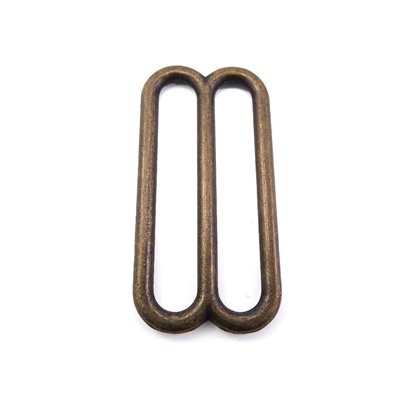 Double loop 1-1/2 rounded antique gold