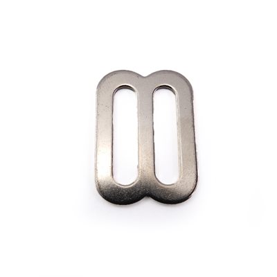 Passant double 3/4 plat nickel 