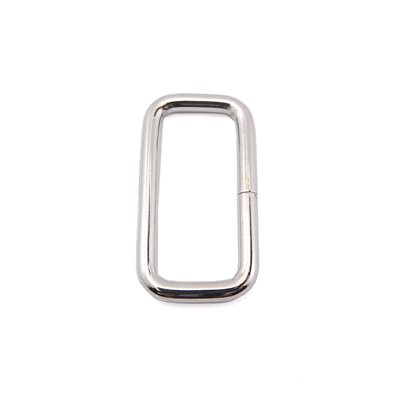 Passant rectangle fil rond  1 x 3/8 nickel 