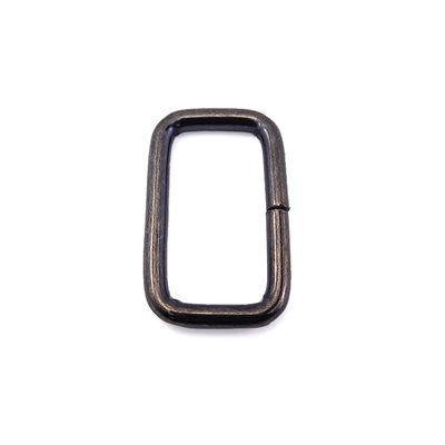 Passant rectangle fil rond 1'' X 1/2'' gun métal