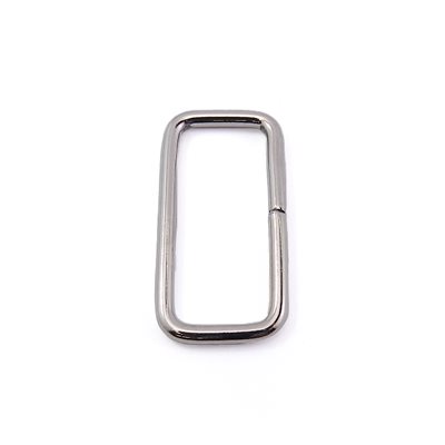 Passant rectangle fil rond 1-1/16  x 7/16 nickel