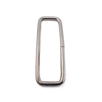 Passant rectangle fil rond 2 X 1/2 nickel