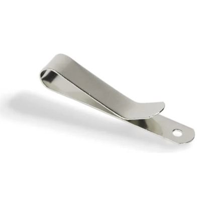 Small 1/2 X belt clip. 1 1/4 nickel 