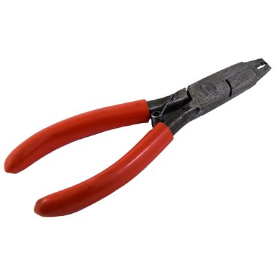 Zipper stop crush pliers 