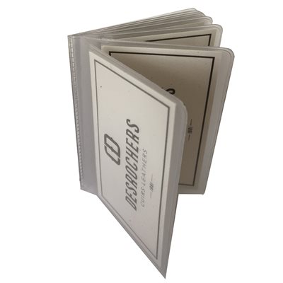 Plastic booklet card holder 8 compartments (min. 6)