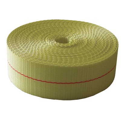 Rouleau polyester 2" jaune/rouge 10V/rouleau  3500lbs