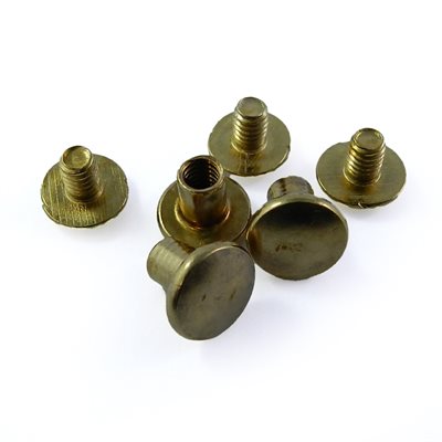 Chicago screw 3/8 matte brass 