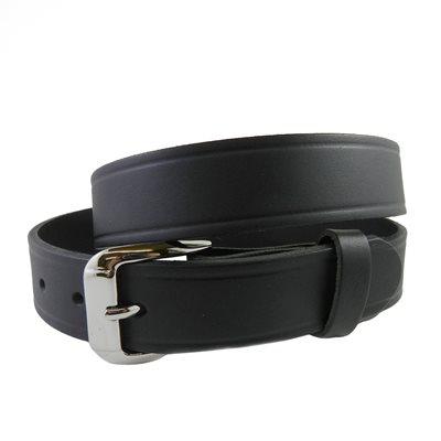 Ceinture 1-1/4" Tannage végétal cuir d'Italie, noir, lignée