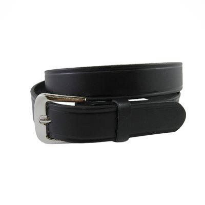 Ceinture 1-1/8"  Tannage végétal cuir d'Italie, noir, lignée