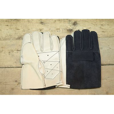 XL leather goalkeeper glove interior.