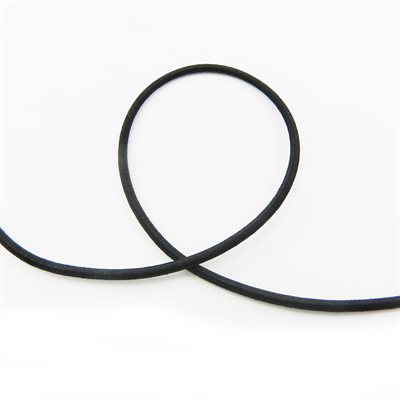 Black round elastic 2.4 mm (3/32).