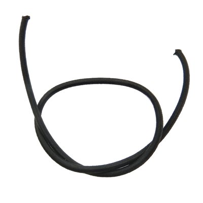 Elastique rond noir 3.3mm (1/8").