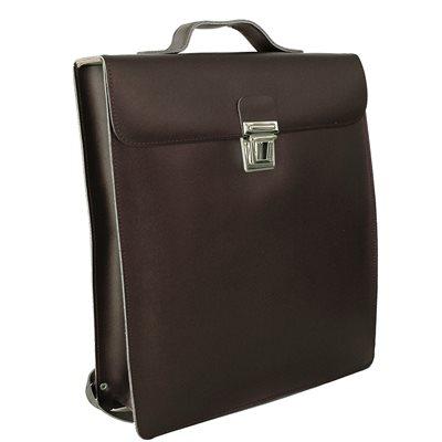 Vintage style split leather vertical school bag.