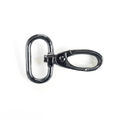 1 rotating carabiner with oval base.