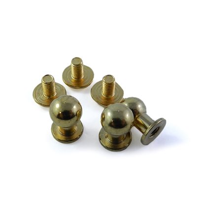 Piolino brass gold finished 7x7x10mm.