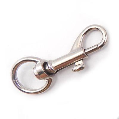 Round nickel rotating 1/2 carabiner.