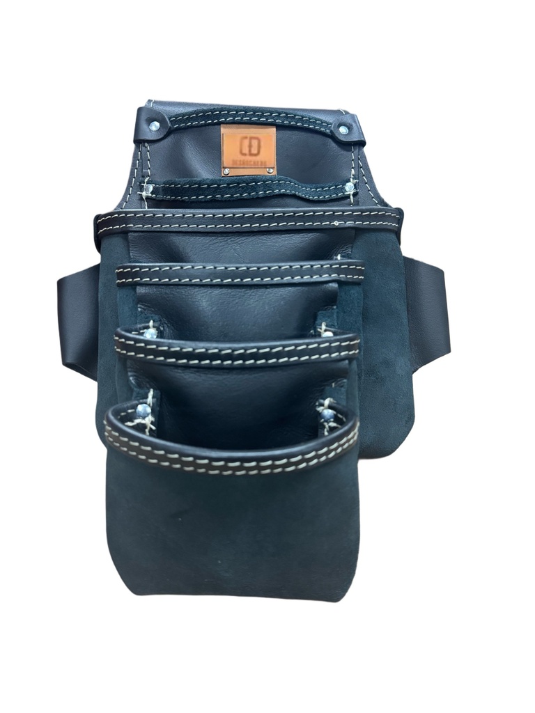 6-pocket full-grain leather Tool Pouch bag.