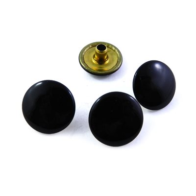 Shiny black anti-rust snap button head