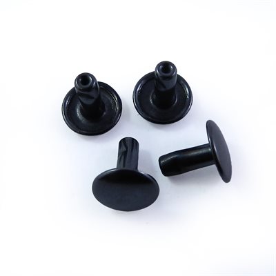 Poteau Double tête #34 long 10mm gun metal sur acier