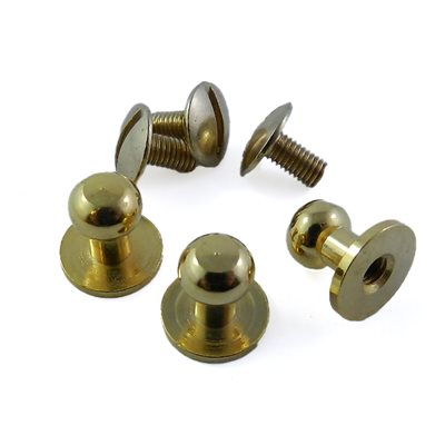 Piolino brass gold finished - head width: 6 mm